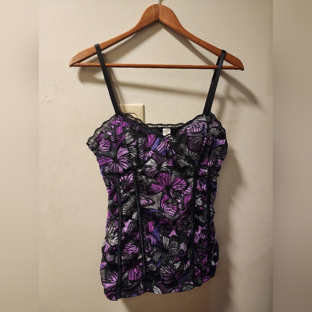 No Boundaries Butterfly Lace Trim Top
